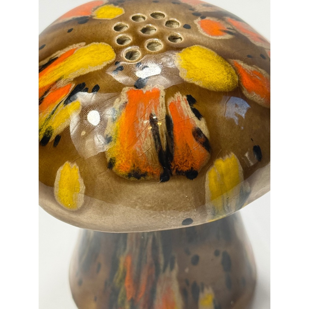 Vintage Pottery Arnels Mushroom Shaker Hand Painted Signed Ceramic MCM Boho 70's - Picture 2 of 9